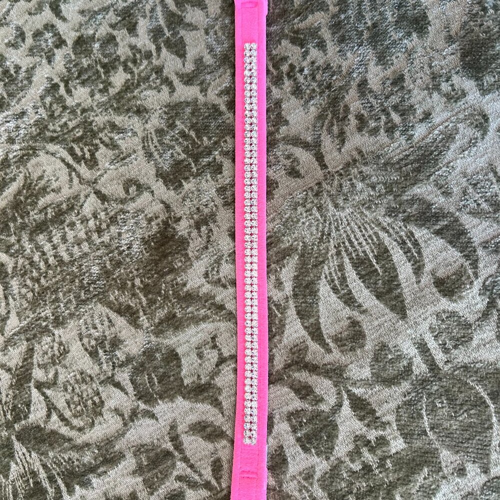 Susan Lanci 2-Row Rhinestone Giltmore Perfect Fit Dog Collar Size 10